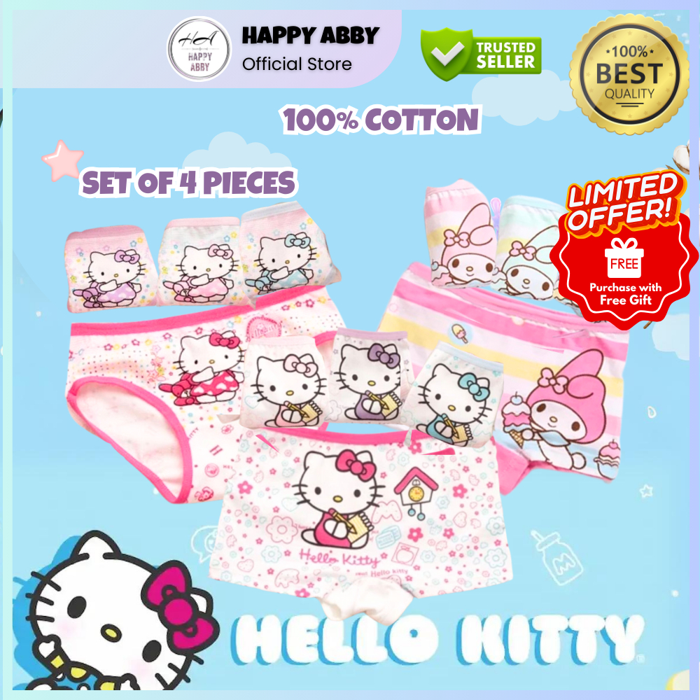 Set of 4 - Girl Panties/Underwear/Kids Panties